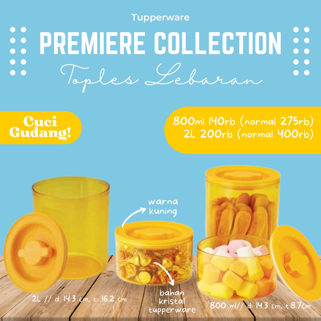 PREMIERE CANISTER (TOPLES KRISTAL TUPPERWARE ORI)