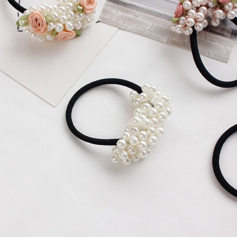 INFY - Ikat Rambut karet Scrunchie dengan Manik-Manik Mutiara Wanita Fashion Import R124 Murah COD