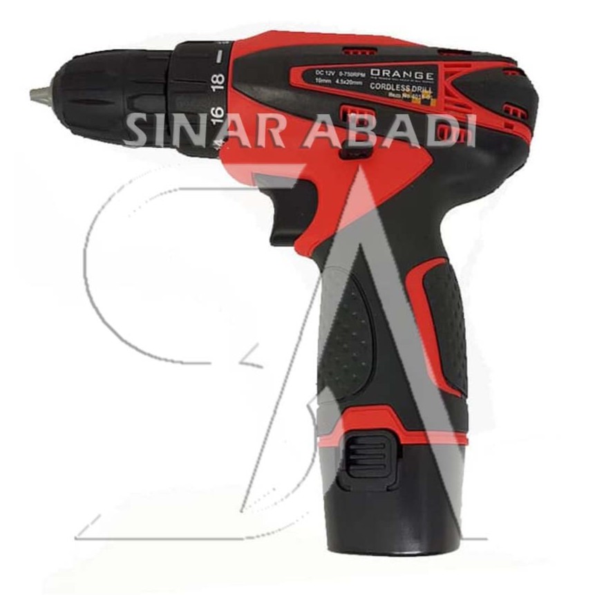 Mesin Bor ORANGE 12V MESIN BOR CAS 10 MM CORDLESS 1 BATERAI BUKAN FISCH