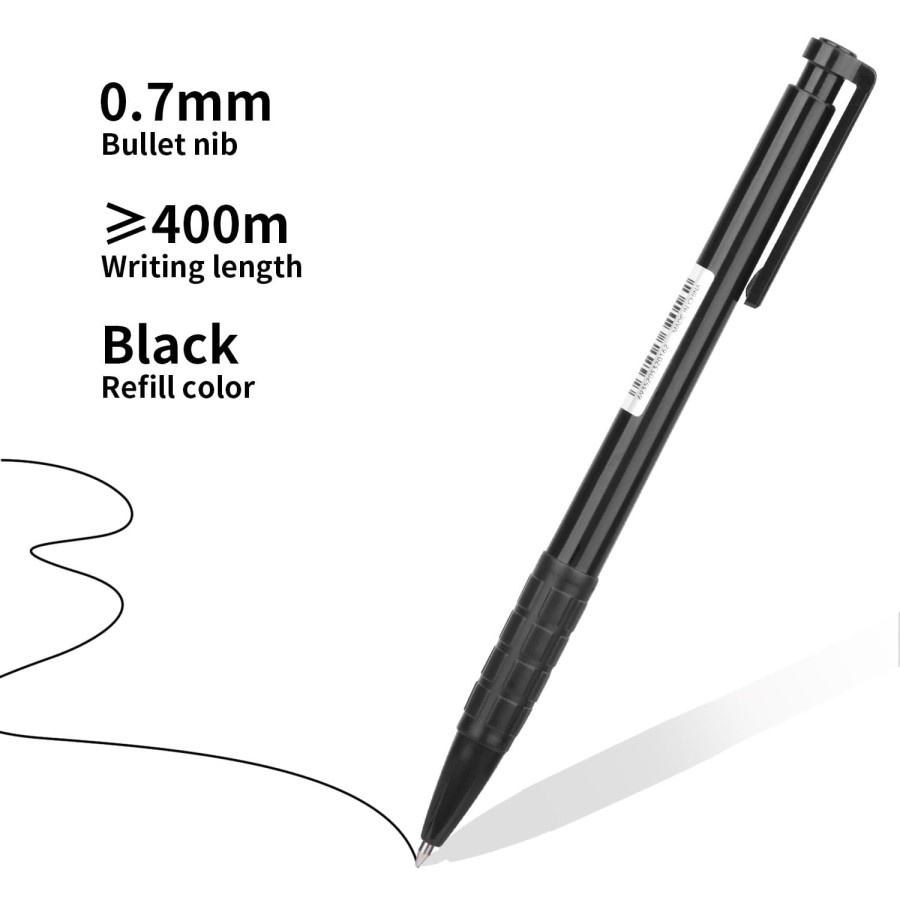 

Deli EQ00320 Bolpoin, Pulpen - 0.7mm Hitam 12pcs/box