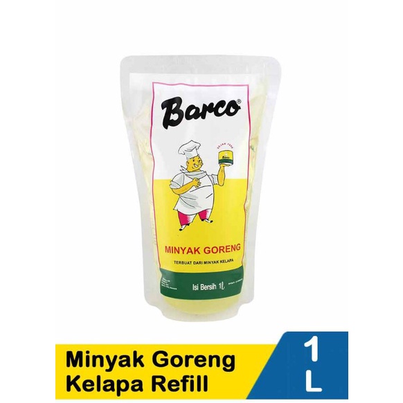 

Barco Minyak Goreng Kelapa Refill 1L/Coconut Cooking Oil