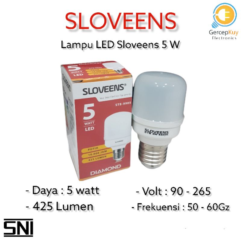 Lampu LED Capsule Diamond SLOVEENS 5 Watt PUTIH