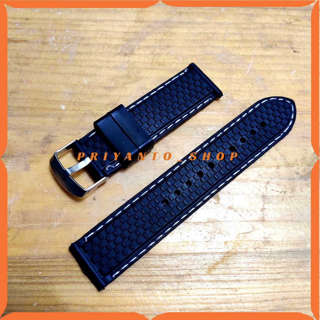 BEST SELLER Tali jam Tangan Rubber karet Watch Strap Rubber 22mm B111 Tali Karet 22mm Universal