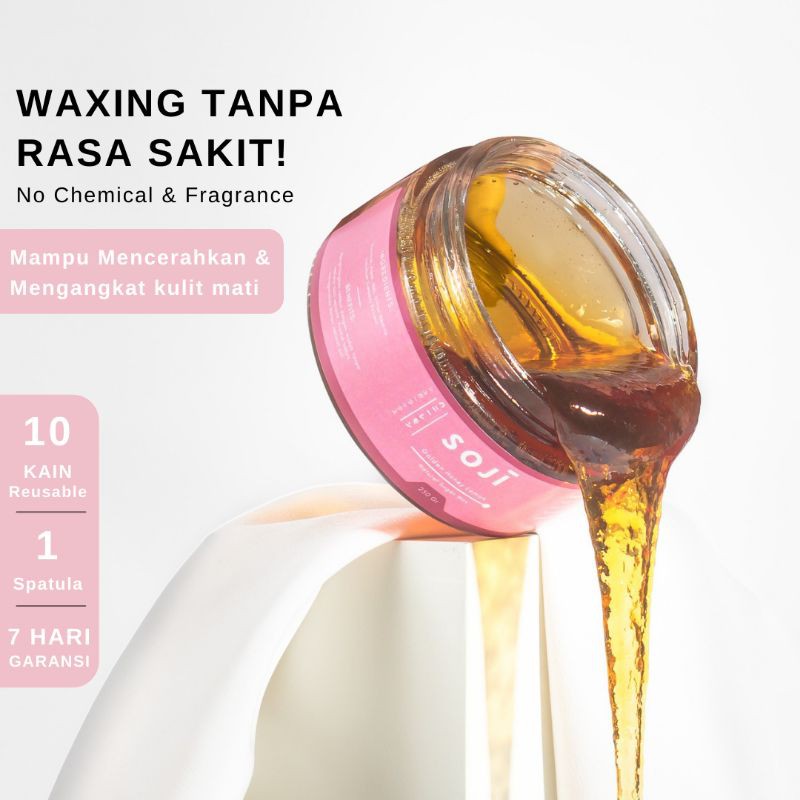 SUGAR WAXING KIT NATURAL SOJI 250 GR PENCABUT BULU GOLDEN HONEY LEMON