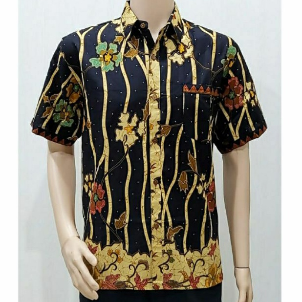 Kemeja Pria Batik Jumbo Lengan Pendek 4L-5L Baju Hem Pria Big Size XXL XXXL Baju Batik Modern Ukuran Besar MY