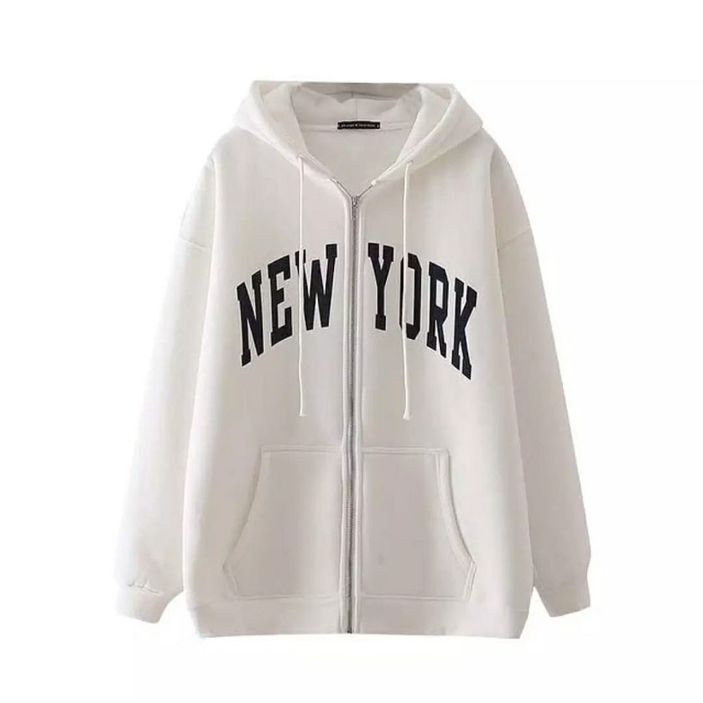 ZIPPER HOODIE UNISEX NEW YORK TEXT / ZIPPER HOODIE UNISEX