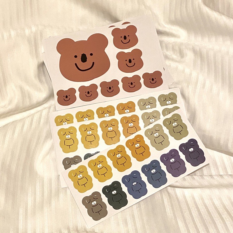 

Koala & Gummy Bear Rainbow stickers ( Sticker aesthetic Sticker bujo Sticker journaling BUJO )