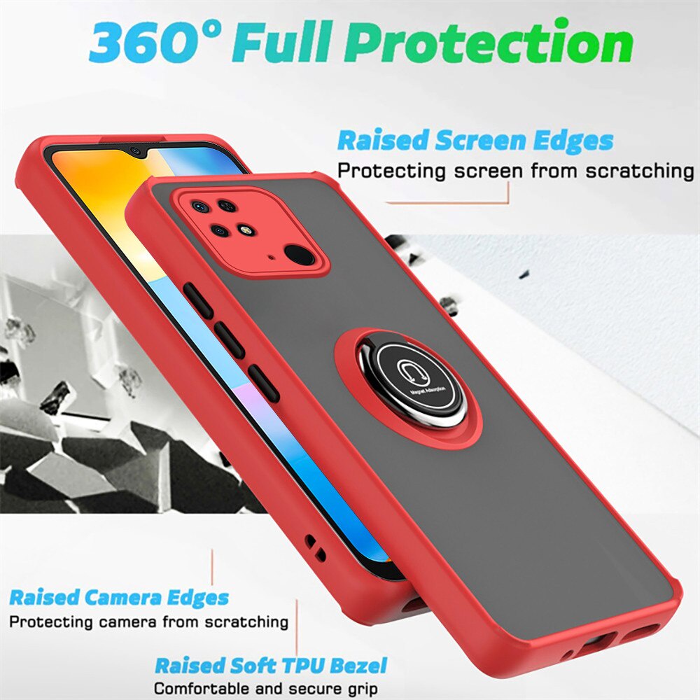 Case Xiaomi Redmi 10C / POCO C40 AERO RING STAND Frosted Matte Colored Bumper