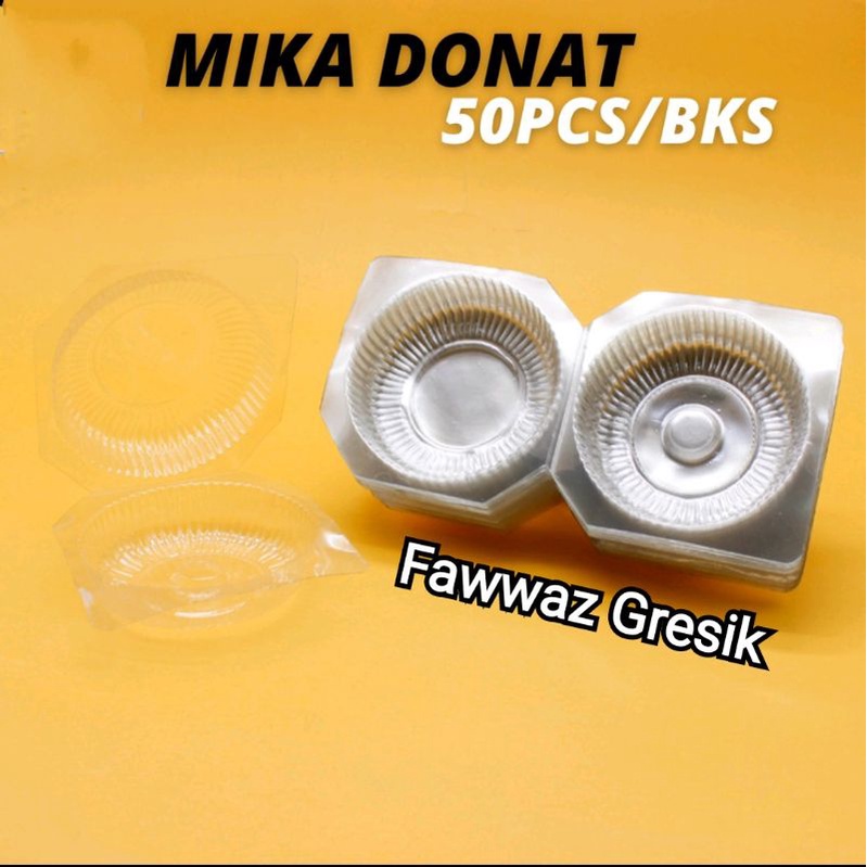 Mika Donat Bulat / Tray Donut Isi 50Pcs / Roti Kue - Mika Donat