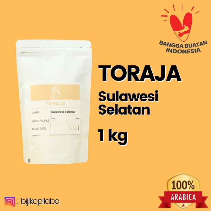 

Kopi Arabika TORAJA SULAWESI (1 KG) Single Origin Coffee Arabica