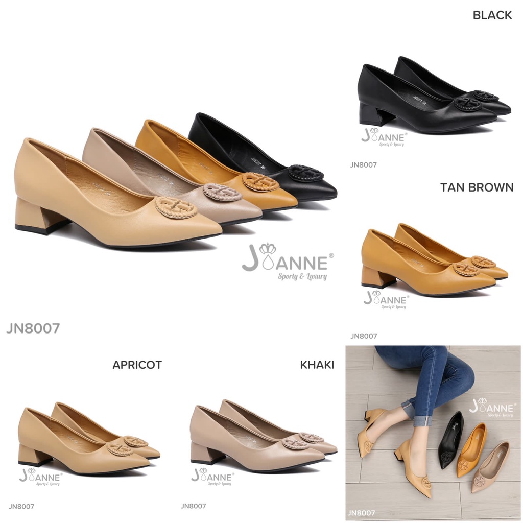 JOANNE Sepatu Kerja Heels Shoes Hak Tahu #JN8007 ORIGINAL