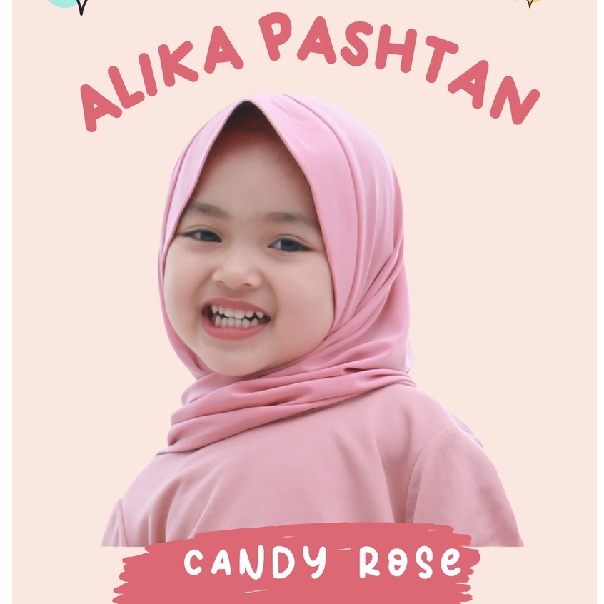 Pashmina Instant Anak / Kerudung Anak Pashtan Alika / Jilbab Anak Perempuan Aiska 0-2 Tahun / Hijab Bayi Perempuan Polos Daily Lace /  Jilbab Instan