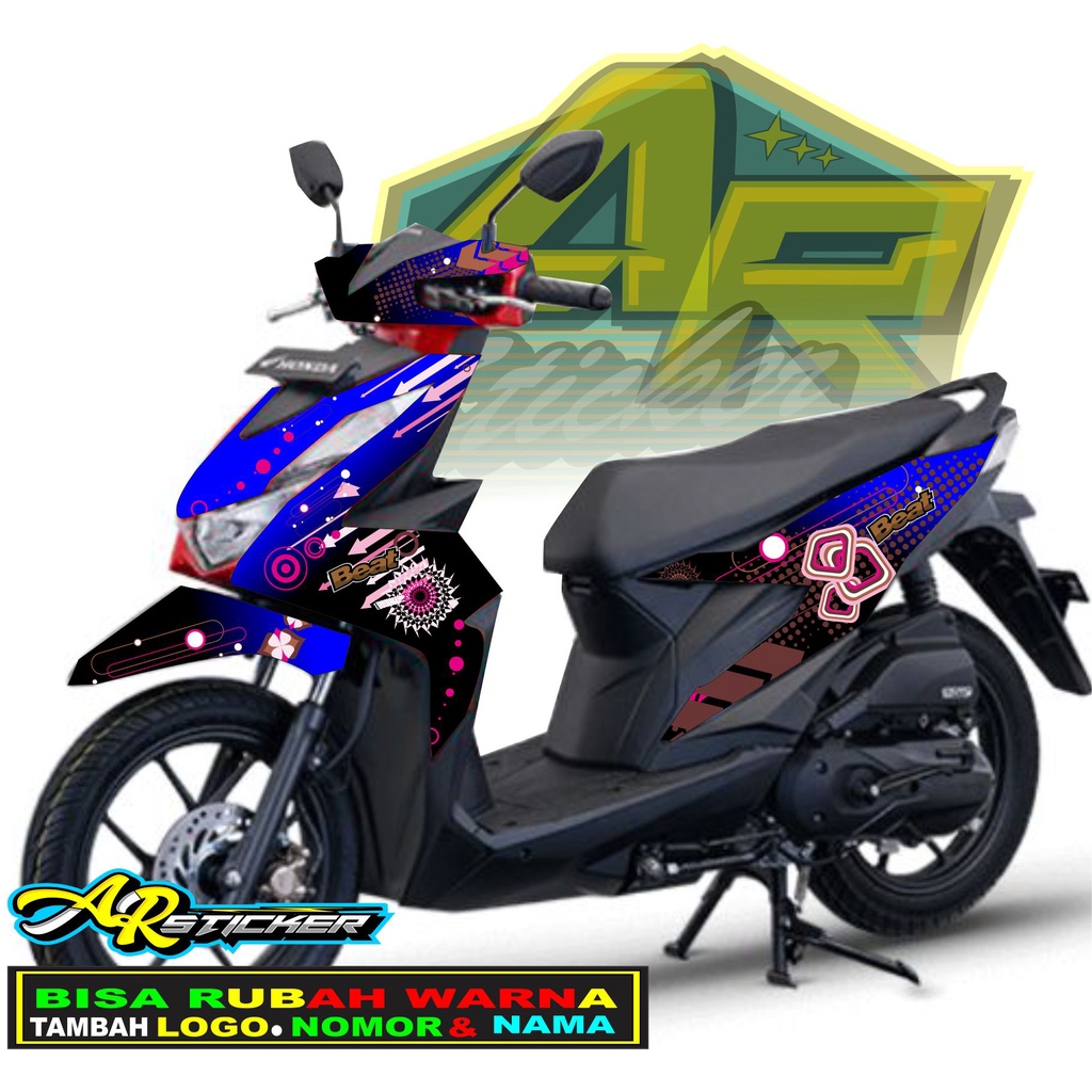 Decal Beat 2020 Fi Street Esp New Dekal full body Deluxe Honda Stiker sticker HITAM BIRU KODE S