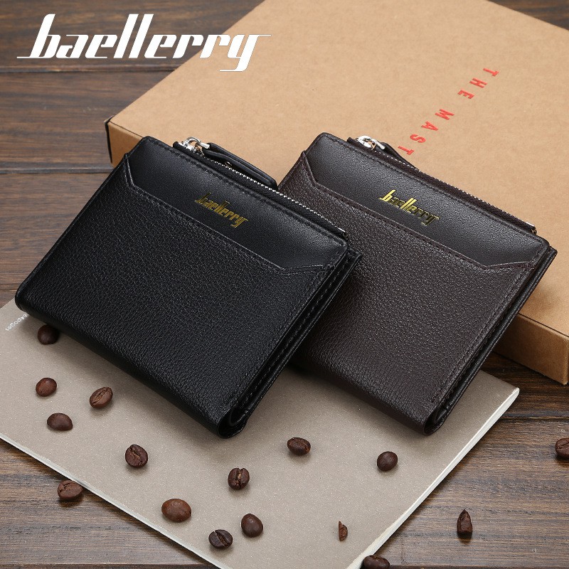 ORIGINAL BAELLERRY DR023 DOMPET PRIA SLETING TEMPAT KOIN KULIT SINTETIS