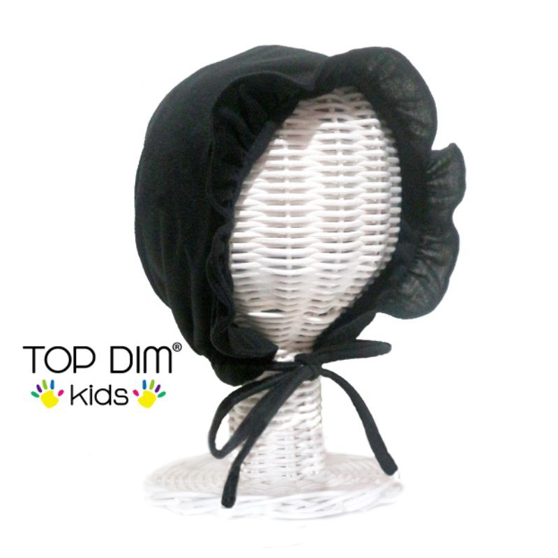 Topdimkids Topi Bonet Ruffle Bonet Topi Noni Bonet Renda Topi Bayi Aksesoris Anak Bayi Polos Basic-Hitey