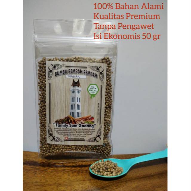 

Ketumbar Kasar Asli Tumbar Kasar Asli Isi 50 gram Bumbu Dapur