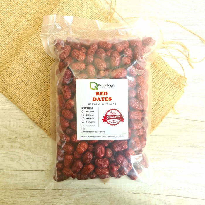 

Kurma Merah / Red Dates / Angco (1 kilogram) by Granology