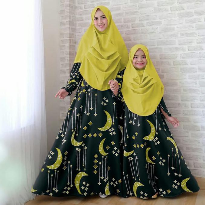 Baju Muslim Wanita Gamis Syari Pesta Maxi Couple Ibu Dan Anak Terbaru
