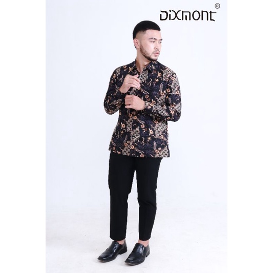 Dixmont Kemeja Pria Batik Panjang Hem BL03821