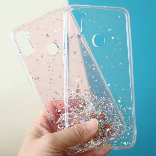 YKCS 0299 samsung m11 samsung a11 soft case samsungA50 pop socket jelly casing HP glitter clear pink