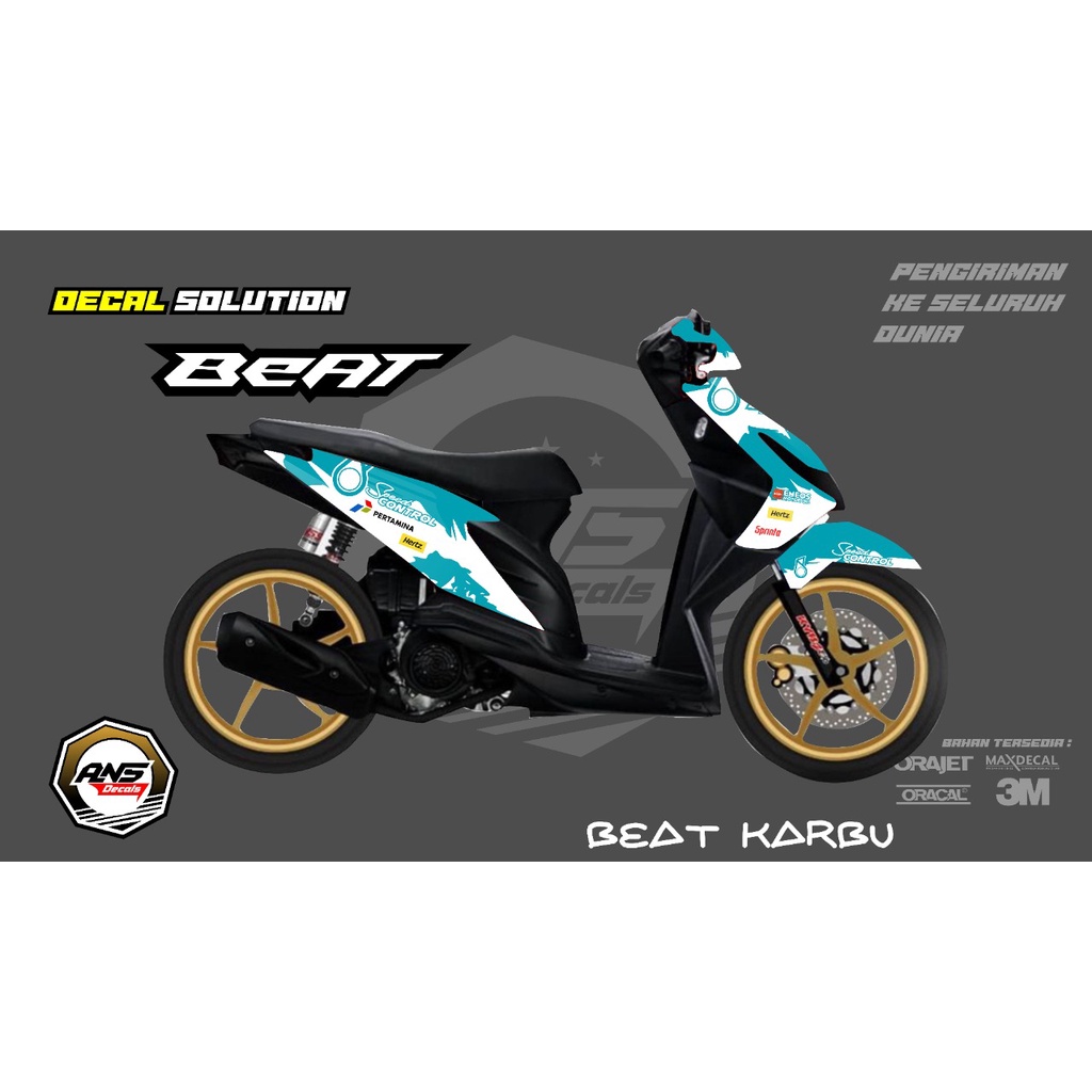 stiker balap beat karbu - stiker beat karbu - decal beat karbu - decal beat karbu petronas - stiker 
