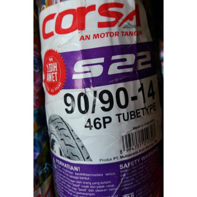 Ban Corsa S22 90 90 Ring 14 Tubetype (non tubeless) Matic
