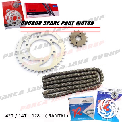 GEAR GIR SET DEPAN BELAKANG RANTAI YAMAHA BYSON BISON OLD-BYSON-NEW FI