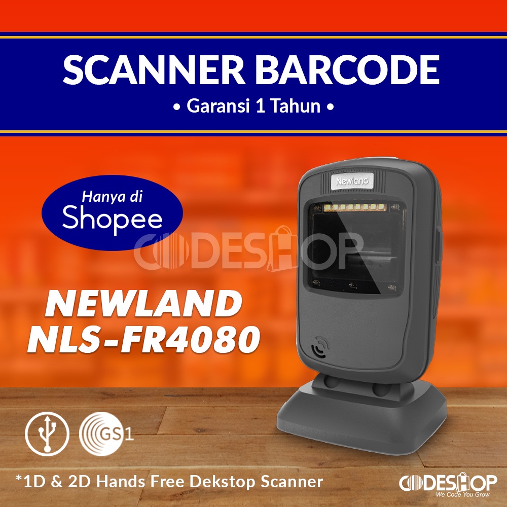 Scanner Barcode Newland NLS-FR4080 Pindai Label 2D