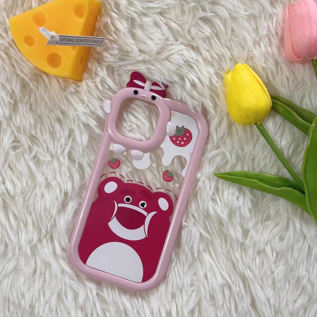 Ins Casing TPU iPhone 14 14pro 14max 14prm 13 13pro 13pro 13prm 11 6splus 7Plus 8Plus Xr XS 13 12pro Max Motif Pooh