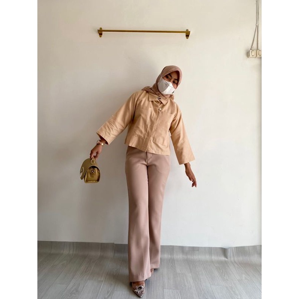 MIA CROP TOP | ATASAN BLOUSE WANITA SHIRT POLOS