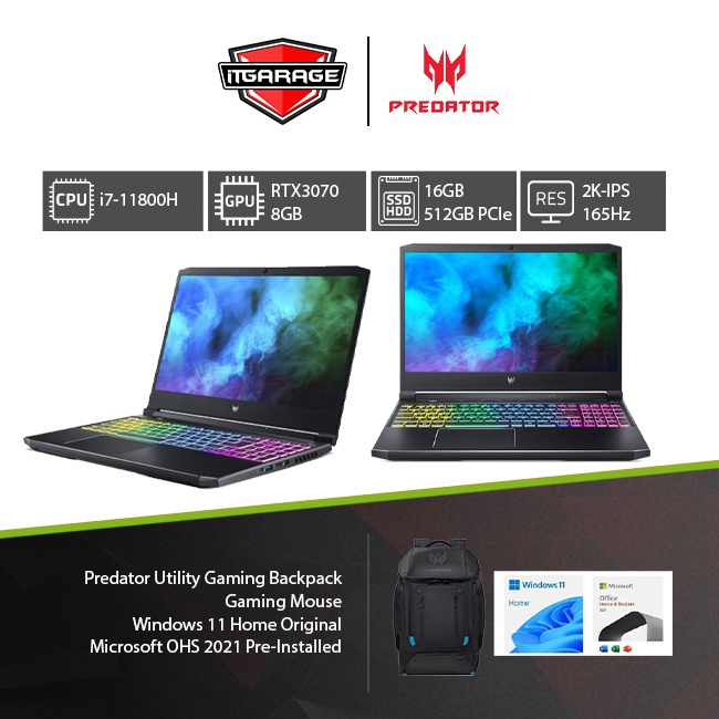 Acer Predator Helios 300 PH315-54-712C|i7-11800H/16G/512G/RTX3070-8G