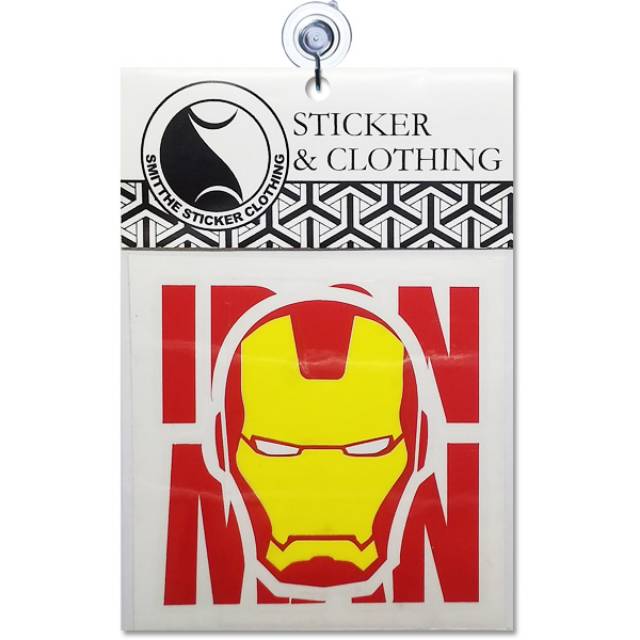 Stiker Iron Man Helmet Logo Cutting Sticker Ironman 3W Mobil Motor