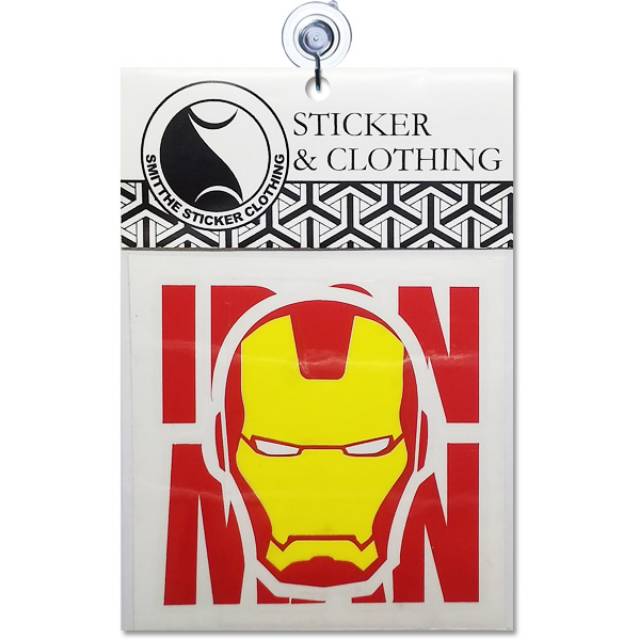 Stiker Iron Man Helmet Logo Cutting Sticker Ironman 3w Mobil Motor