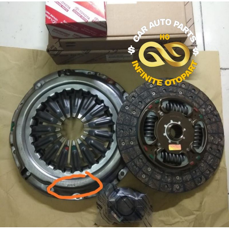 KOPLING SET KAMPAS DEKRUP MATAHARI DEKLAHAR TOYOTA FORTUNER 2.5 DIESEL 2KD GRADE ORI GARANSI