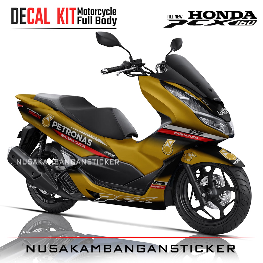 STICKER PCX 160 GRAFIS PETRONAS KUNING03