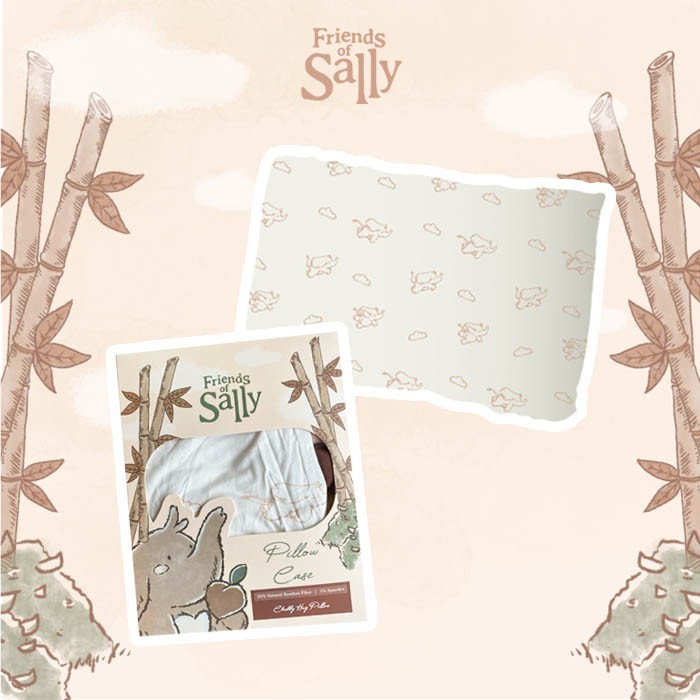 Friends of Sally - Pillow Case for ADULT Head Pillow (CASE ONLY)