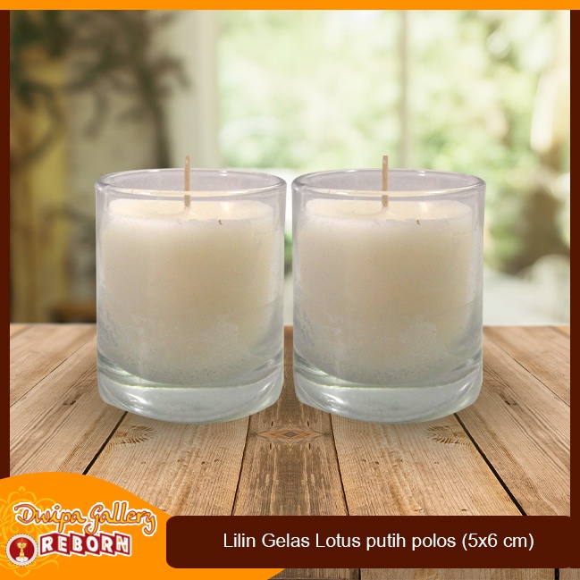 Lilin Putih Polos Gelas Candle Serbaguna (5x6 cm)