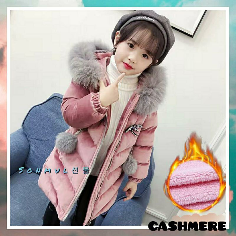 READY INDONESIA KIDS GIRL VELVET WINTER COAT IMPORT JAKET MANTEL MUSIM DINGIN ANAK PEREMPUAN