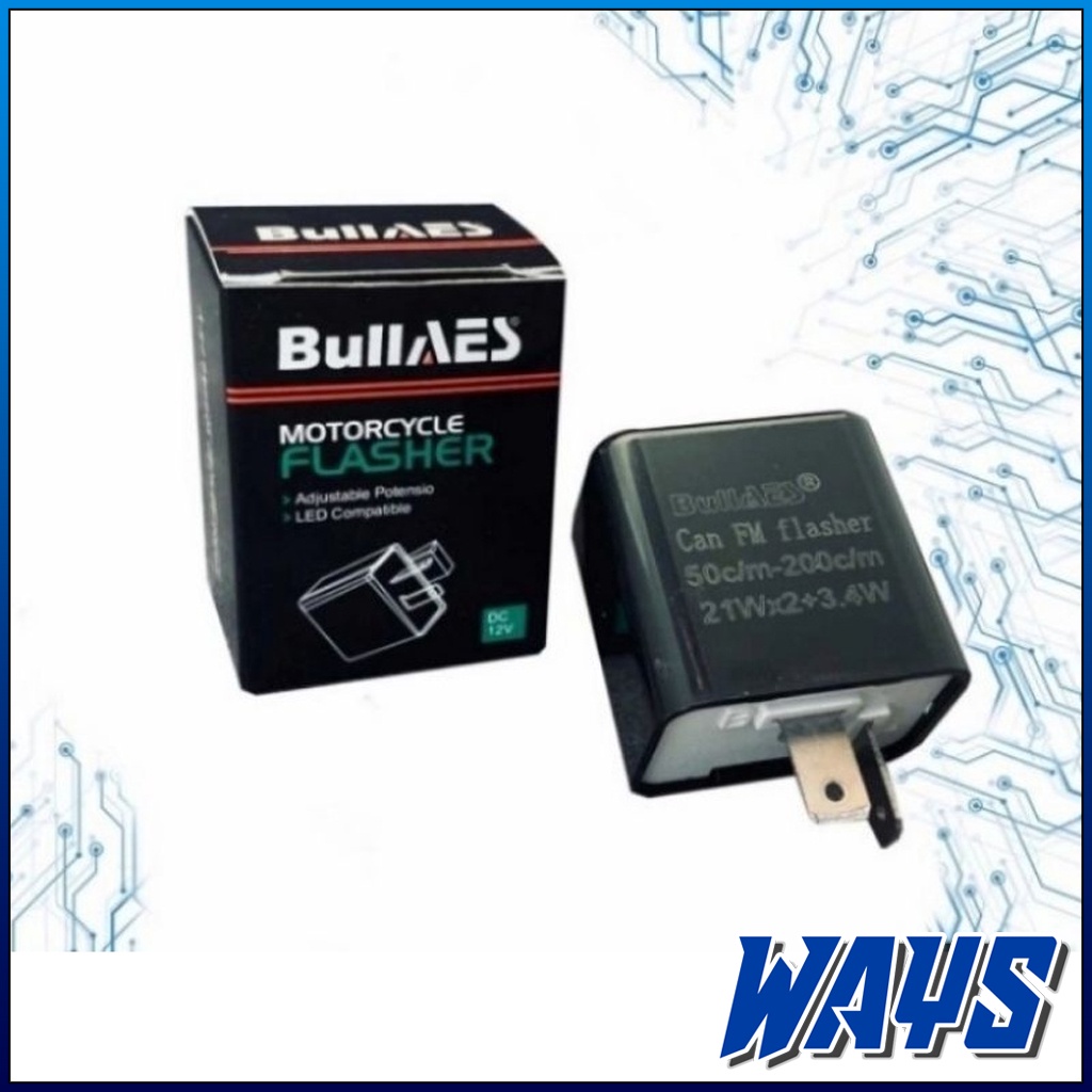 L247 | CR7 TYTO AES Flasher Flaser Relay Lampu Sein Sen Weser Hazard Bohlam LED Motor Universal