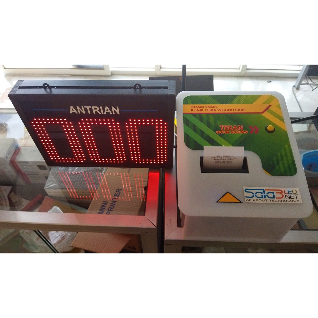 Jual Mesin Antrian Wireless Dengan Printer Auto Cut Full Set Lengkap Murah Shopee Indonesia 3619