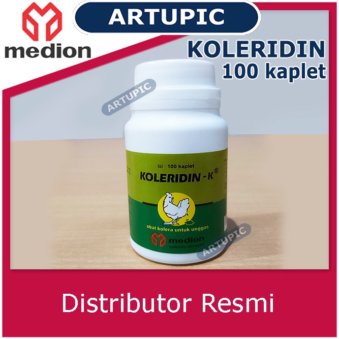 Koleridin Kaplet Koleridin-K 100 Obat CRD sakit mencret hijau putih Ayam Unggas Burung Diare Kolera