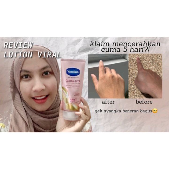 Vaseline Gluta Hya  Healthy Bright​ Gluta-Hya Dewy Radiance Serum Burst UV Lotion Pink 100% ORIGINAL