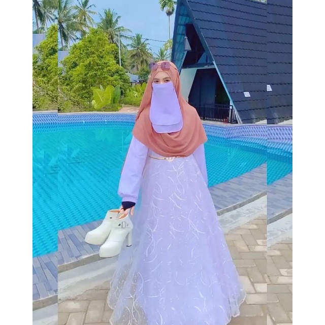 Dress akad wisuda kondangan gamis syar'i ootd muslimah