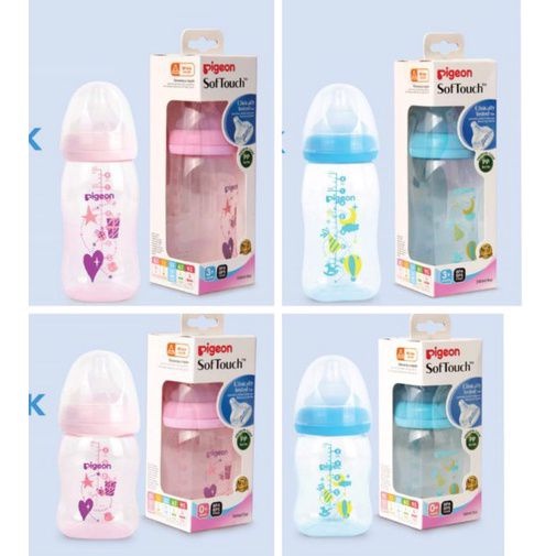 PIGEON PP Clear Wide Neck 160ml / 240ml - PIGEON PP Wide neck Disney Mickey- Botol Susu Pigeon