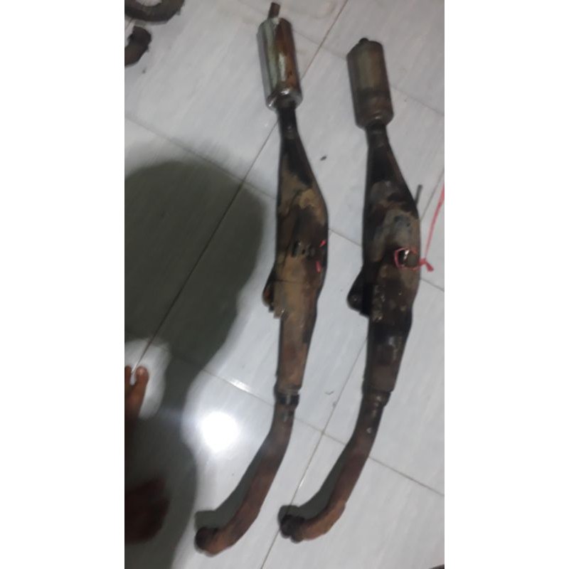 knalpot perut hitam original copotan fizr