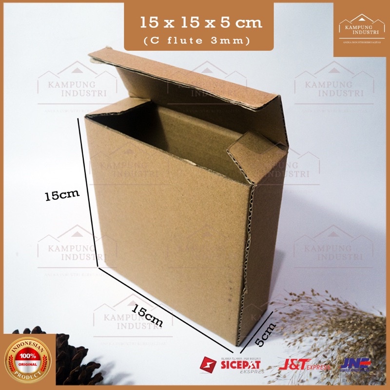 

KARDUS BOX DIE CUT SINGGLE WALL UKURAN P15xL15xT5