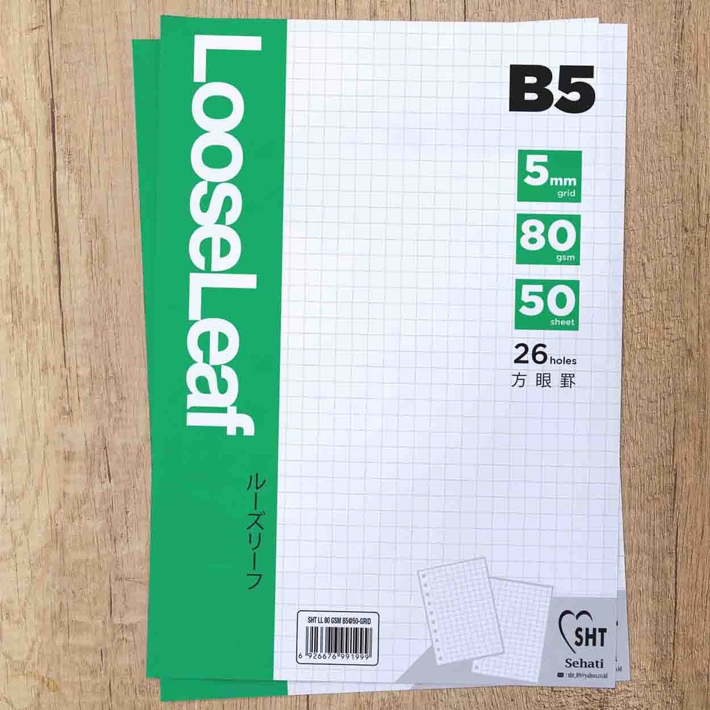 

SHT HVS Loose Leaf B5 80GSM