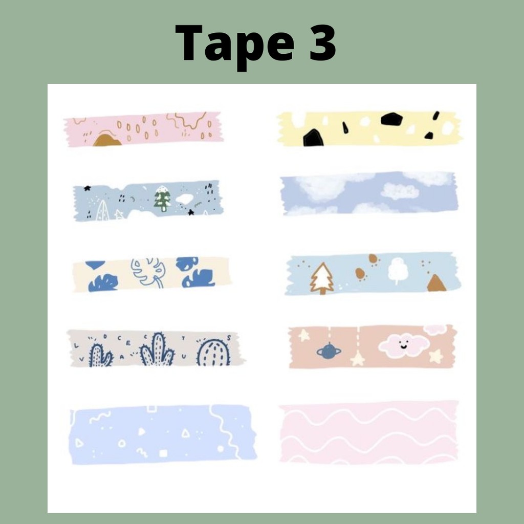 Sticker Tape Journal Sticker Square Tumblr Aesthetic Murah Lucu