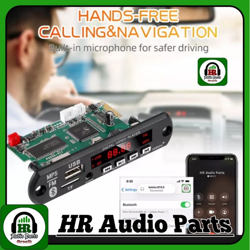 Mp3 Mp4 Mp5 Player Bluetooth 5.0 MP5 Decoder Audio Video USB TF WAV AV Aux FM