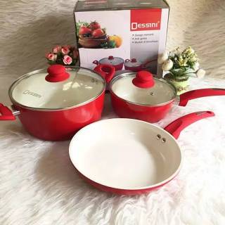 Set panci wajan  wok  pan keramik  Shopee Indonesia